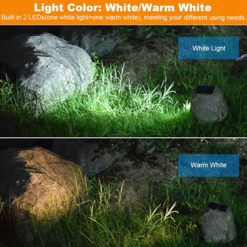 Lampe de pelouse de jardin extérieure étanche IP65 de lumière LED du projecteur en pierre simulée à énergie solaire SH0986534-013