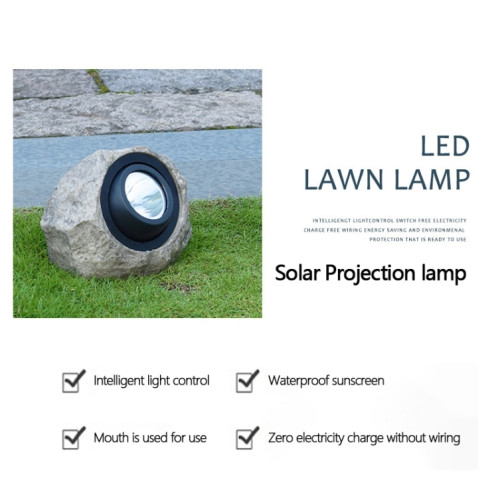 Lampe de pelouse de jardin extérieure étanche IP65 de lumière LED du projecteur en pierre simulée à énergie solaire SH0986534-013