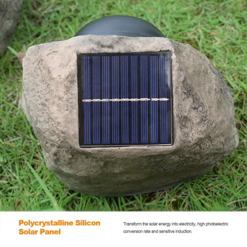 Lampe de pelouse de jardin extérieure étanche IP65 de lumière LED du projecteur en pierre simulée à énergie solaire SH0986534-013