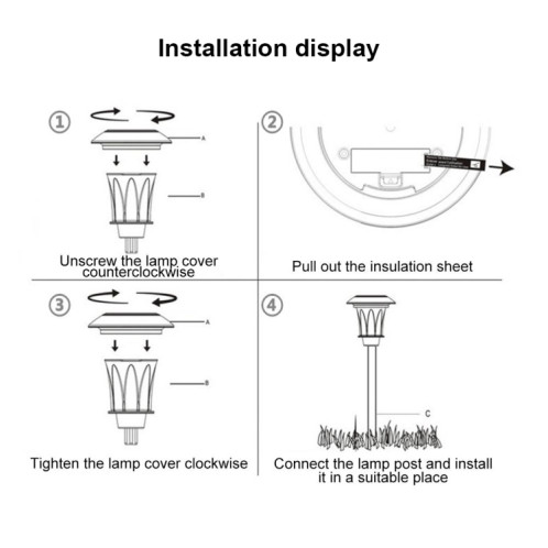 Lampe de jardin extérieure à énergie solaire, café IP65, éclairage de jardin décoratif à LED étanche (lumière blanche) SH87WL220-011