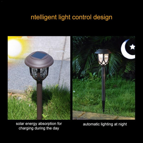 Lampe de jardin extérieure à énergie solaire, café IP65, éclairage de jardin décoratif à LED étanche (lumière blanche) SH87WL220-011