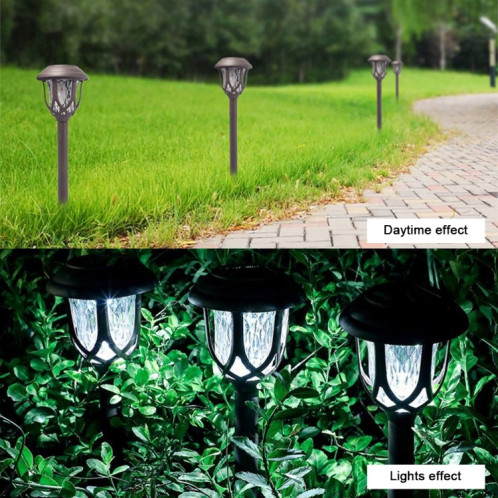 Lampe de jardin extérieure à énergie solaire, café IP65, éclairage de jardin décoratif à LED étanche (lumière blanche) SH87WL220-011