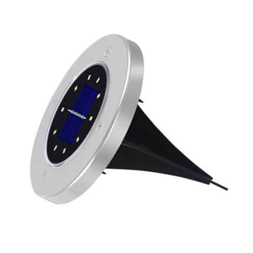 2 PCS 10 LED Lumière enterrée à énergie solaire sous la lampe au sol IP65 Réverbère de jardin extérieur étanche (lumière blanche) SH93WL1820-013