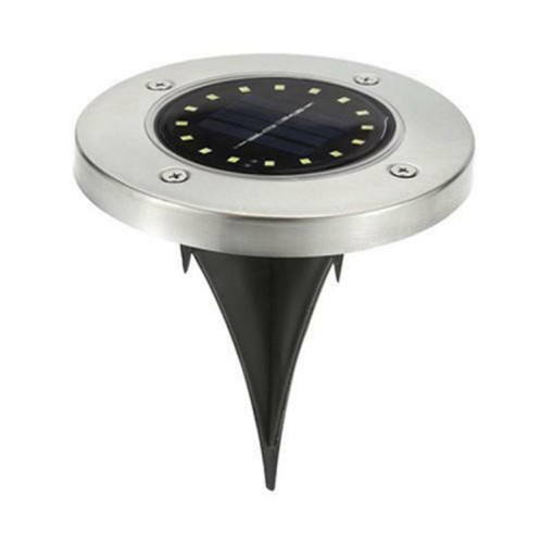 2 PCS 16 LED Lumière enterrée à énergie solaire sous la lampe au sol IP65 Lampadaire extérieur de jardin étanche (lumière blanche) SH95WL1595-014