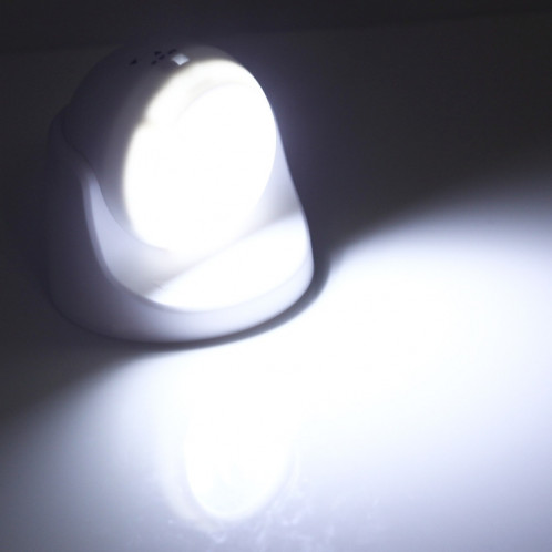 Lampe de sécurité de détecteur de mouvement PIR à lumière blanche MM3W1 3W, 9 LED 240 LM 6000K Rotation à 360 degrés Capteur de mouvement sans fil Garde-robe Lumière / Veilleuse / Applique murale pour chambre, SH40WL1029-010