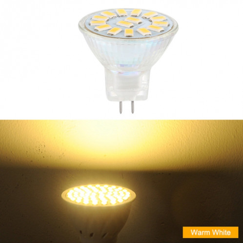 MR11 15 LED 5730 SMD Projecteur LED, AC / DC 12-30V (Blanc Chaud) SH63WW1000-06