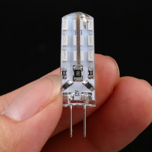 G4 24 LEDS SMD 3014 LED ampoule de maïs à LED, DC 12V (lumière bleue) SH77BL1380-05