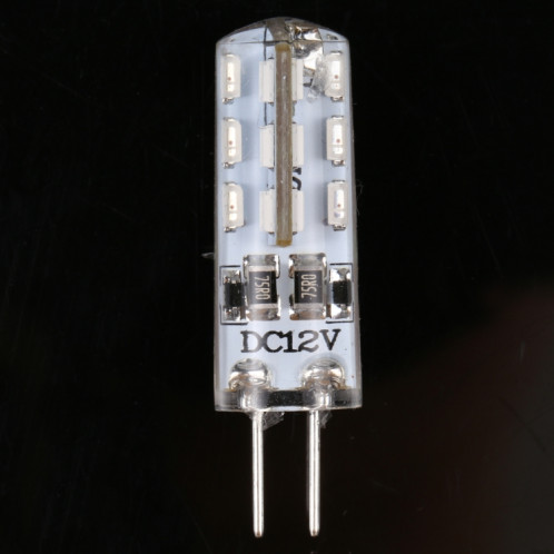 G4 24 LEDS SMD 3014 LED ampoule de maïs à LED, DC 12V (lumière rouge) SH77RL635-05