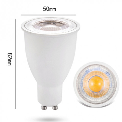 GU10 10W SMD 2835 16 LED 4000-4500K Haute luminosité Pas de lampe de scintillement Spot de spot d'économie d'énergie, AC 90-265V (Blanc naturel) SH93NW896-04