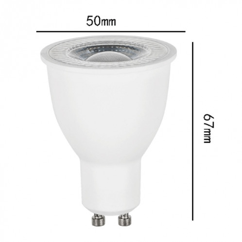 GU10 8W SMD 2835 16 LEDS 6000-6500K Haute luminosité Aucune lampe de scintillement Cup Spot Spotlight, AC 90-265V (Lumière blanche) SH94WL214-04