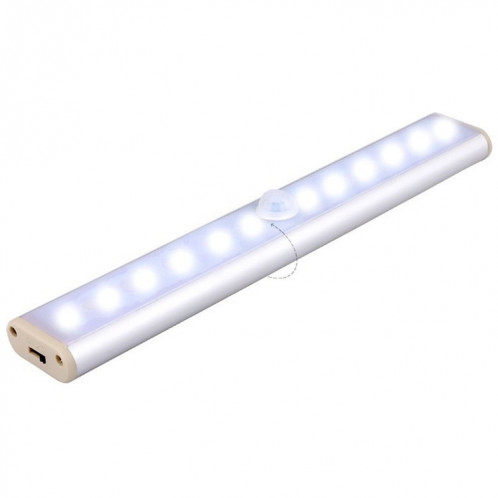 2W 12 LED lumière blanche grand écran capteur de corps humain intelligent lumière LED couloir armoire lumière, Version de chargement USB SH1217296-010