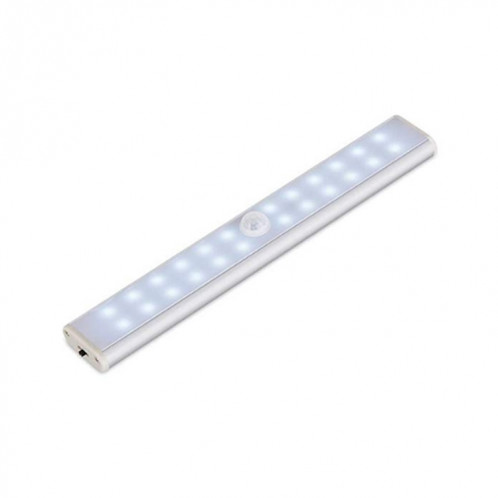 2W 24 LED lumière blanche grand écran capteur de corps humain intelligent lumière LED couloir armoire lumière, Version de charge USB SH12191481-010