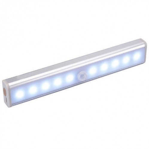 1.8W 10 LED lumière blanche grand écran capteur de corps humain intelligent lumière LED couloir armoire lumière, Version de chargement USB SH12241931-010