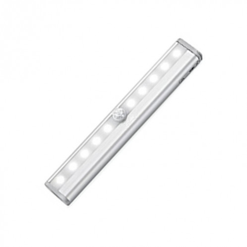 0.8W 10 LED lumière blanche écran étroit capteur de corps humain intelligent lumière LED couloir armoire lumière, Version de chargement USB SH12261438-010