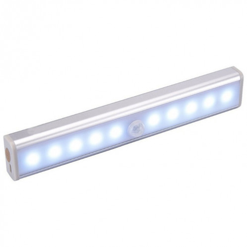 1.8W 10 LED lumière blanche grand écran capteur de corps humain intelligent lumière LED couloir armoire lumière, Version batterie SH12311335-010