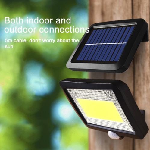 Applique murale solaire COB séparé lumière de jardin d'induction de corps humain éclairage extérieur étanche réverbère SH125247-06