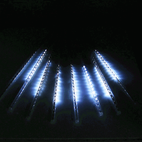 50cm 8 Tubes DIP Météores Pluie Lumière, LED Lumière Décorative, Diamètre du Tube: 1.2cm, AC 100-240V, US, En Option (Lumière Bleue) SH71BL1508-012