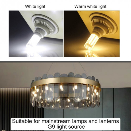 G9 88 LEDS SMD 2835 Ampoule de maïs à LED dimmable, AC 220V (lumière blanche) SH00WL301-05