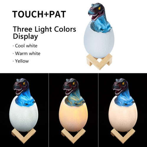 Veilleuse décorative 3D Creative Touch de forme de Tyrannosaurus, version 3 couleurs Patting SH1332451-010