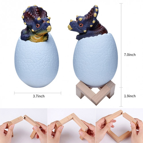 Triceratops forme veilleuse décorative 3D Creative Touch, version 3 couleurs Patting SH1338239-010