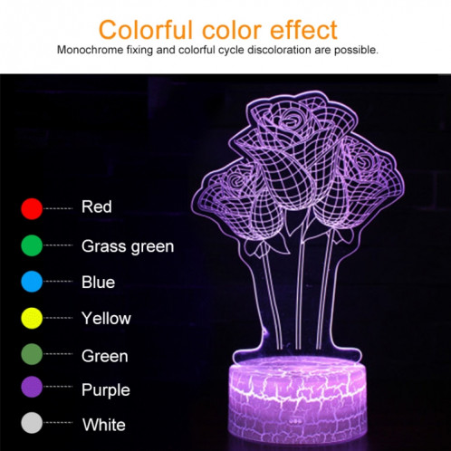 Joyeux anniversaire forme créative Crack Touch gradation lumière de nuit décorative colorée 3D SH1443285-07