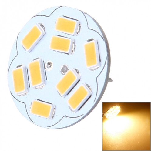 G4 4W, blanc chaud, lumière décorative ronde pour 200LM 9 LED SMD 5730 pour décoration intérieure / extérieure, DC 12V, épingles dorsales SH12WW1789-07