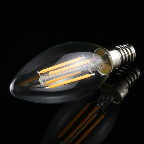 C35 E14 4W Dimmable Blanc Chaud Ampoule LED Filament, 4 LEDs 300 LM Rétro Éclairage Économie d'énergie pour Halls, AC 220V SH34WW1017-08