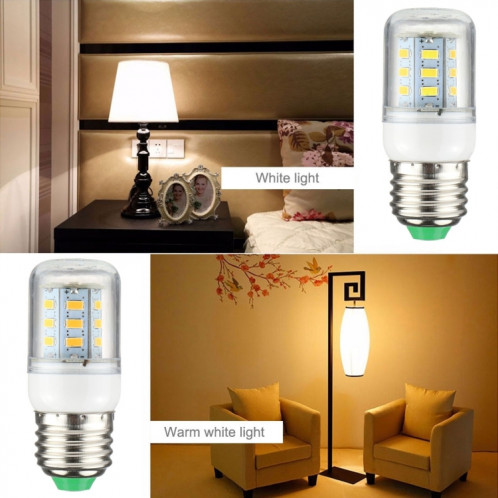 E27 24 LED 3W SMD 5730 LED Lampe à économie d'énergie Corn Light, AC 110-220V (lumière blanche) SH30WL660-08