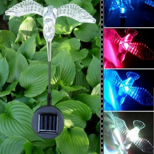 A106 3 PCS Coloré LED Lumière Solaire Puissance Lampe, Oiseau Libellule Papillon Motif En Plein Air Jardin Paysage Chemin Décoratif Lumière SH1976468-010