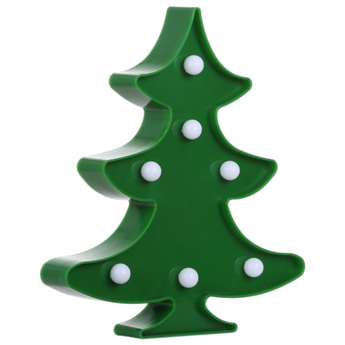 Arbre de Noël créatif en forme de lampe de décoration à DEL blanc chaud, 2 piles AA SH089G825-06