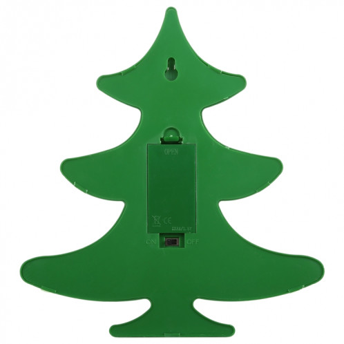 Arbre de Noël créatif en forme de lampe de décoration à DEL blanc chaud, 2 piles AA SH089G825-06