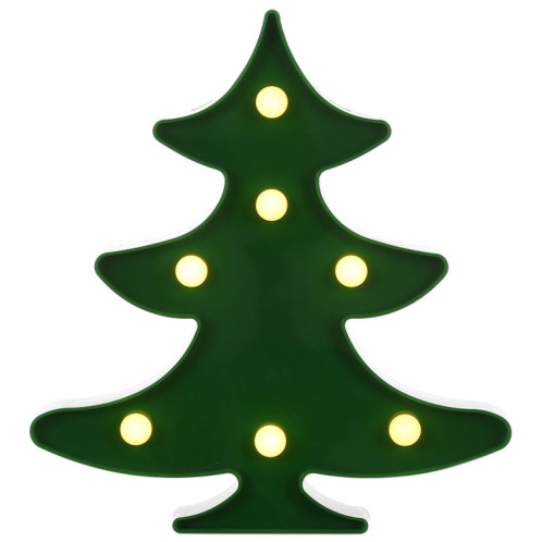 Arbre de Noël créatif en forme de lampe de décoration à DEL blanc chaud, 2 piles AA SH089G825-06