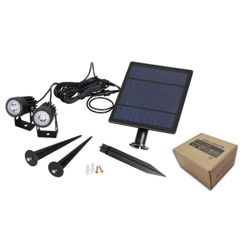 3W One for Three Solar Spotlight Outdoor IP65 Lampe de pelouse à induction étanche à contrôle de la lumière, Flux lumineux: 300-400lm (Fixation cyclique RVB) SH21821752-013