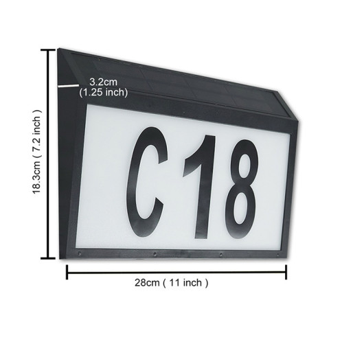2W 10 LED étanche solaire numérique numéro de maison lumière LED indicateur d'adresse de contrôle de la lumière, température de couleur: 6000K SH21881569-09