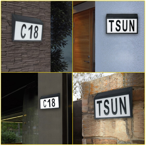 2W 10 LED étanche solaire numérique numéro de maison lumière LED indicateur d'adresse de contrôle de la lumière, température de couleur: 6000K SH21881569-09