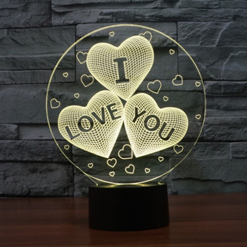 7 couleurs décoloration Creative Visual stéréo lampe 3D Touch Switch Control LED lumière bureau lampe nuit lumière nouveauté cadeau SH2299571-012