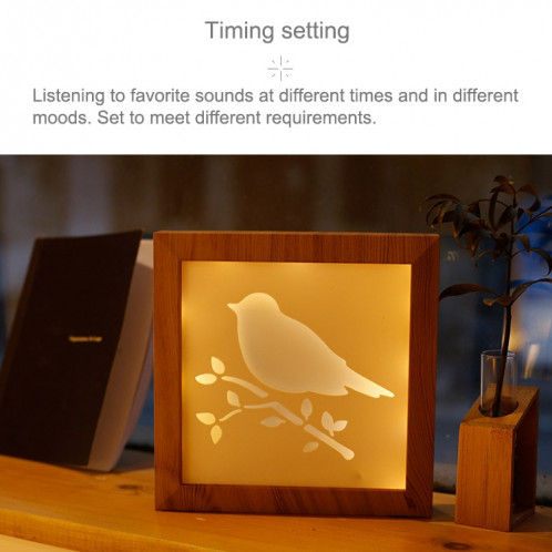 1.5W Oiseau Motif Télécommande Gradation Chaud Lumière Blanche Creative Photo Cadre LED Décoration Lampe Nouveauté Cadeau Nuit Lumière Lampe S1586A1467-07