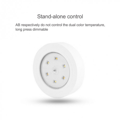 1.2W 6 LEDs Chaud Blanc / Blanc / Jaune Lumière Décoration Night Light pour Voiture, Hôtel, Couloir, Hall d'Exposition, Armoire (Noir) S1588B1919-08