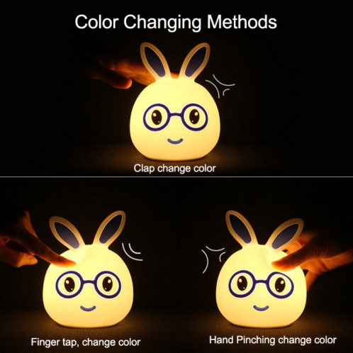 1 W Creative Cartoon coloré changeant tactile Pat capteur alimenté par batterie LED décoration lampe nouveauté cadeau lumière de nuit S1589B500-014
