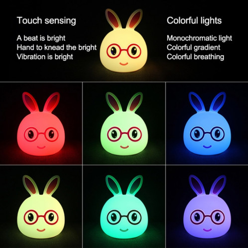 1 W Creative Cartoon Coloré Toucher Pat Sensor USB De Charge LED Décoration Lampe Nouveauté Cadeau Night Light S1590D1004-014