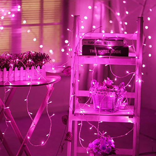 3.5m 6W 96 LEDs peu barres de glace ficelles de dévoration de la chaîne avec le joint de fin et le contrôleur multifonctionnel, prise de l'UE, CA 220V (lumière rose) S30AFL1842-08