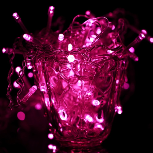 3.5m 6W 96 LEDs peu barres de glace ficelles de dévoration de la chaîne avec le joint de fin et le contrôleur multifonctionnel, prise de l'UE, CA 220V (lumière rose) S30AFL1842-08