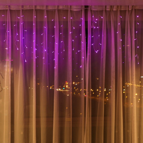 3.5m 6W 96 LEDs peu barres de glace ficelles de dévoration de la chaîne avec le joint d'extrémité et le contrôleur multifonctionnel, prise de l'UE, CA 220V (lumière violette) S30APL107-08
