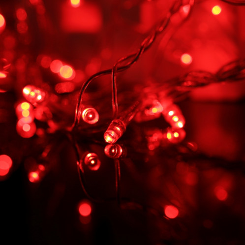 3.5m 6W 96 LEDs peu de barres de glace lumières de déviation de la chaîne avec le joint d'extrémité et le contrôleur multi-fonction, prise de l'UE, AC 220V (lumière rouge) S30ARL1284-08