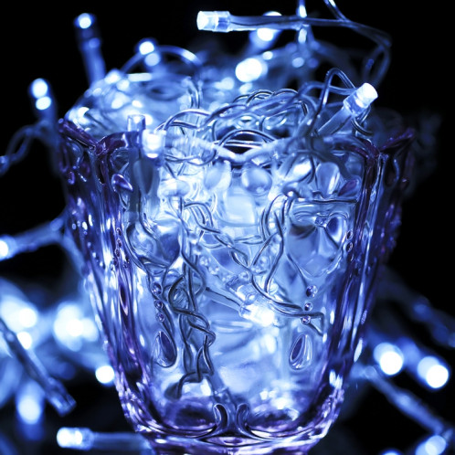 3.5m 6W 96 LEDs peu barres de glace ficelles de dévoration de la chaîne avec le joint d'extrémité et le contrôleur multi-fonction, prise de l'UE, AC 220V (lumière blanche) S30AWL824-08