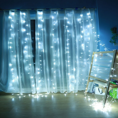 3.5m 6W 96 LEDs peu barres de glace ficelles de dévoration de la chaîne avec le joint d'extrémité et le contrôleur multi-fonction, prise de l'UE, AC 220V (lumière blanche) S30AWL824-08