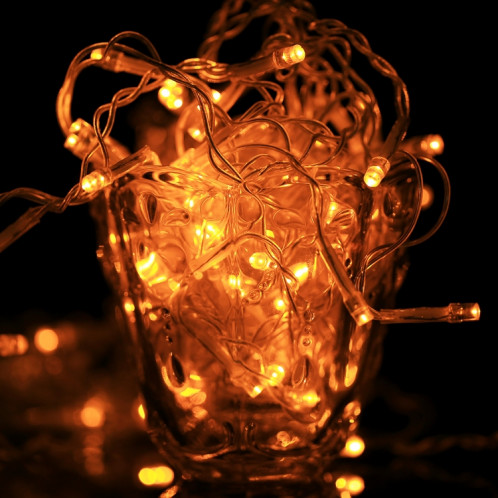 3.5m 6W 96 LEDs peu de barres de glace ficelles de dévoration de la chaîne avec le joint d'extrémité et le contrôleur multifonctionnel, prise de l'UE, CA 220V (lumière jaune) S30AYL257-08