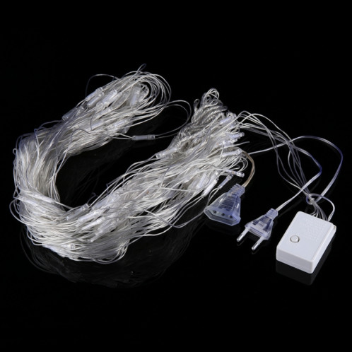 3m (Longueur) x 2m (Hauteur) 12W 200 LEDs Reticular String Devoration Lights avec le joint d'extrémité et le contrôleur multifonctionnel, prise de l'UE, AC 220V (lumière colorée) S35ACL1667-08