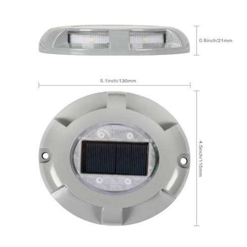 LED lampe de sol intégrée à énergie solaire résistante à haute pression IP65 lampe de pelouse de jardin extérieure étanche, lumière chaude 3000K SH2833255-08