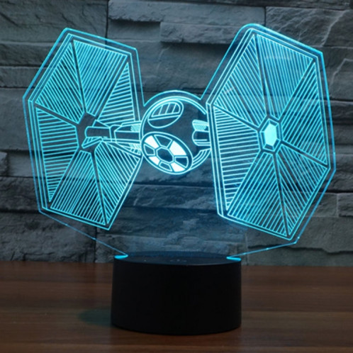 Cravate Fighter Style 7 Couleur Décoloration Creative Visual Stéréo Lampe 3D Tactile Commutateur LED Lumière Bureau Lampe Nuit Lumière SC2894242-013